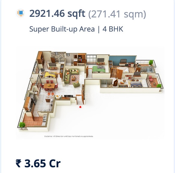4 BHK 2,921.46 sqft